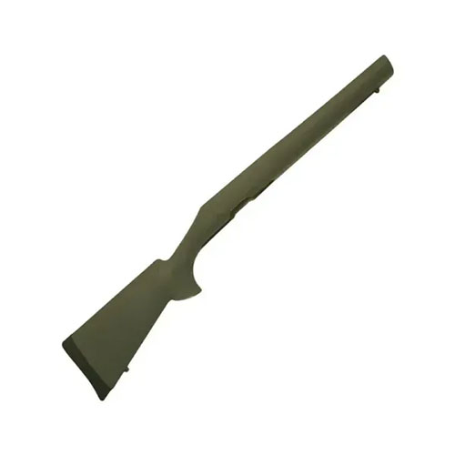 HOGUE HOWA Short Action grønn syntetisk stokk er lett, slitesterk og værbestandig, perfekt for jakt og trening med optimal presisjon og komfort.